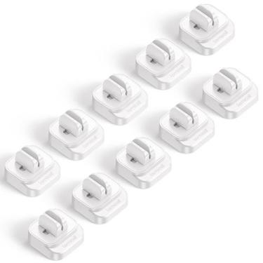 Imagem de Clipes de suporte de mola Cable, pacote com 10 clipes Lamicall White