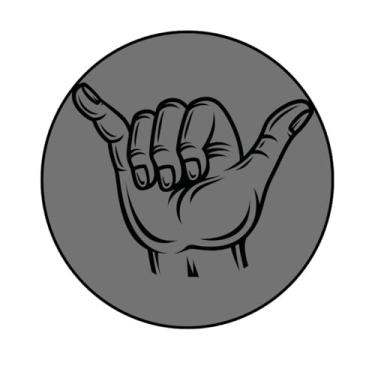 Imagem de Adesivo Decorativo Redondo, Tema Praia e Surf, 100mm (SF276, BOPP, 100MM)