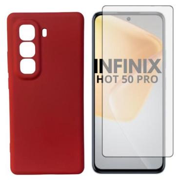 Imagem de Capa + Pelicula Vidro 3D Compativel Com Infinix Hot 50 Pro - Generica,