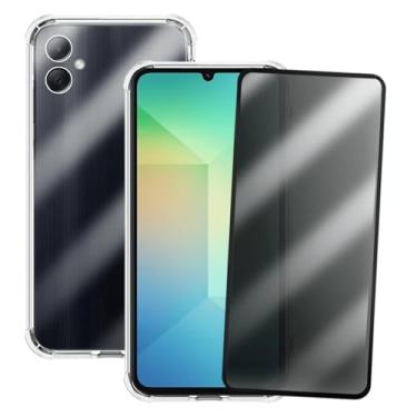 Imagem de Capa Anti Shock para Samsung Galaxy A06 com Película de Privacidade Anti Spy Proteção Contra Impacto, Kit 2 em 1