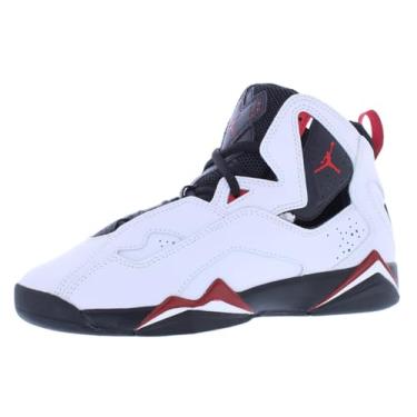 Imagem de Tênis infantil Jordan True Flight Big (343795-074, preto/azul-royal/azul fotográfico), Branco/Preto/Varsity Vermelho-Branco, 19