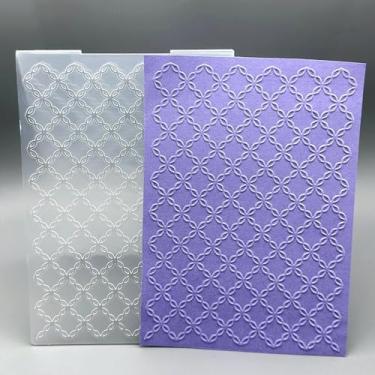 Imagem de Modelo de pasta em relevo de plástico 3D, textura geométrica, 12 x 18 cm para fazer cartões, faça você mesmo, scrapbooking, papel, artesanato, artesanato, scrapbook, artes, decoração