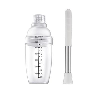 Imagem de YWJLQH Conjunto de coqueteleira para chá e leite de rua, copo misturador leve e transparente, medidor de bebidas, para presente, casa, restaurante, viagem, 700ml