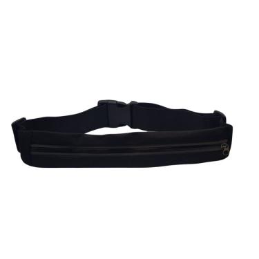 Imagem de Pochete Esportiva Corrida Slim Impermeável Ajuste Na Cintura Saída Para Fone De Ouvido Preto