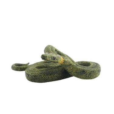 Imagem de Brinquedo de boneco Realistic Green Python Snake para crianças de 3 an