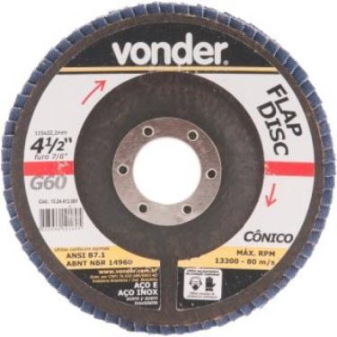 Imagem de Flap disc 4.1/2" g40 costado fibra cônico p/ aço carb e inox