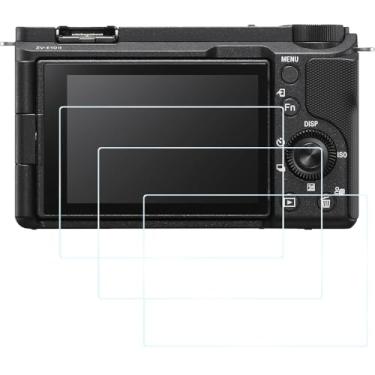 Imagem de Fire Rock Protetor de tela de câmera ZV-E10 II para câmera digital Sony ZV-E10 II zv-e10 ii, capa de vidro temperado de dureza 9H ultratransparente para ZV-E10 II-3 pacotes, transparente