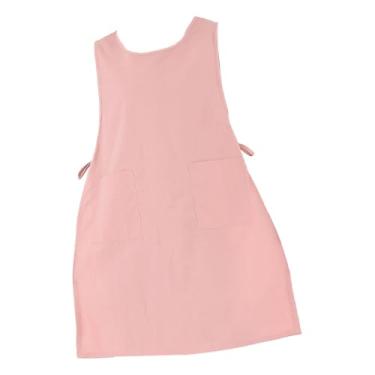 Imagem de predolo de chef, macacão, babador para jardim, beleza, unhas, estúdio, arte, trabalho, restaurante, Rosa