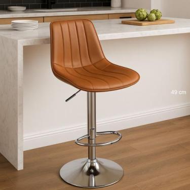 Imagem de Banqueta Bar Concha Ajustável em material ecológico Design Moderno Bas