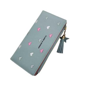 Imagem de Carteira Feminina Porta Cartão Dinheiro - NoBrand, Azul claro