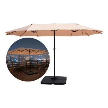 Imagem de Guarda Sol Duplo Ombrelone Jardim Piscina 4,6 M Com Base Uv - REVOMAX