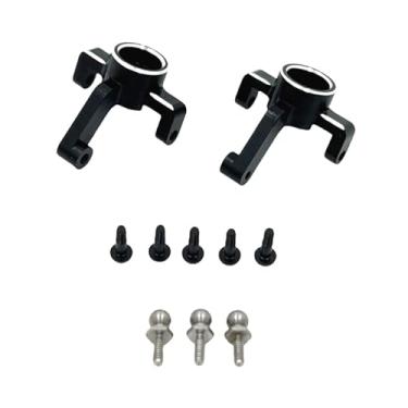 Imagem de Dynwave 2 peças de braço de direção dianteiro reforçado para carros e caminhões de modelismo Wltoys, escala 1:24, Preto E Prata