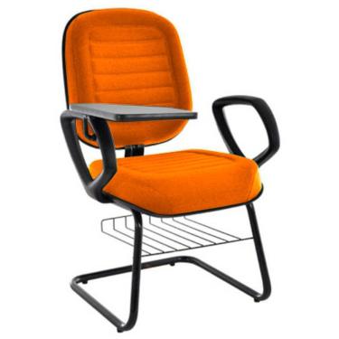 Imagem de Cadeira Universitária Com Prancheta Linha Blenda Laranja