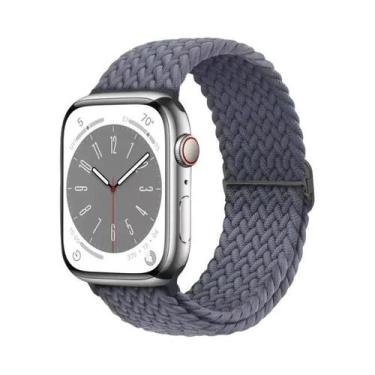 Imagem de Pulseira Ajustável De Elástico Trançado Para Apple Watch 45mm 49mm 44m
