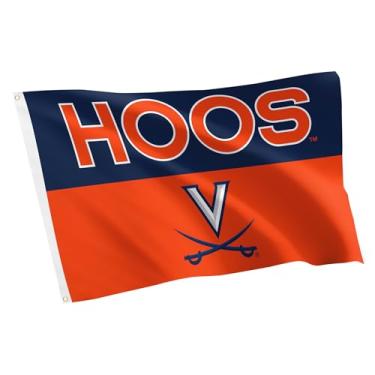 Imagem de Desert Cactus Bandeira da Universidade da Virgínia - Banner UVA Wahoos Cavaliers 9,5 x 1,5 m, tela de tecido durável interno/externo (estilo I1)