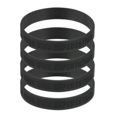 Imagem de PATIKIL 4 pulseiras motivacionais Nothing Impossible, pulseiras personalizadas com texto, pulseiras de silicone, pulseiras de borracha personalizadas para exercícios de fitness, exercícios, basquete