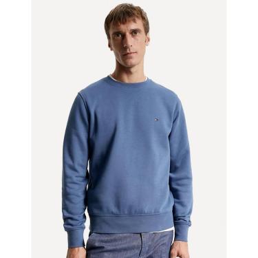 Imagem de Moletom Tommy Hilfiger Masculino Logo Flag Sweatshirt Azul Índigo-Masculino