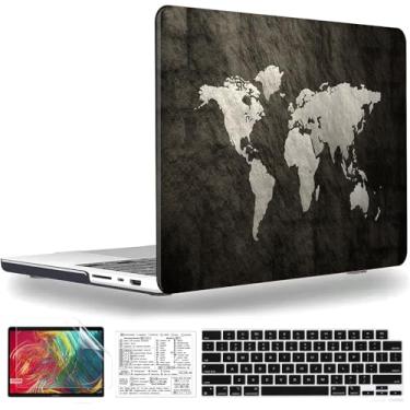 Imagem de QCzyc Capa de plástico rígido compatível com MacBook Pro de 14 polegadas 2021-2025 M5 M4 M3 M2 M1 A3434 A3185 A3112 A3401 A2992 A2918 A2779 A2442 capa de plástico rígido e adesivo para teclado Mac OS