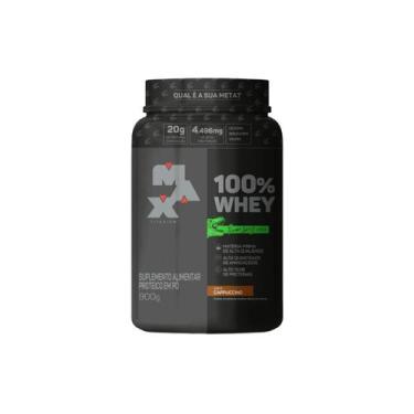Imagem de 100 Whey Max Titanium 900g Sabor Cappuccino Ramon Dino