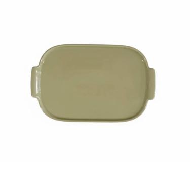 Imagem de Bandeja Refratária Retangular 32 cm Verde Chá Porcelana