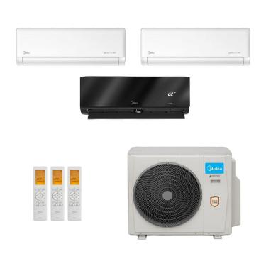Imagem de Ar-Condicionado Multi Split Inverter Midea 36.000 (2x Evap HW 9.000 + 1x Evap HW 24.000) Quente/Frio 220V								