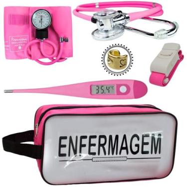 Imagem de Kit Enfermagem Academico Com Aparelho de Pressao Estetoscopio Rappapor