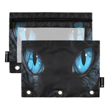 Imagem de Wassud Blue Eyes Pacote com 2 Pastas de Fichário Pastas de Bolso com 3 Furos, Pasta Organizadora de Fichários para Casa, Escritório