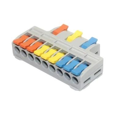 Imagem de Conector Rápido Universal Compacto 5 10pcs Bloco Terminal Elétrico De 