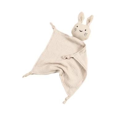 Imagem de Cobertor De Algodão Muslin Em Forma De Coelho Cartoon Para Bebês 30x30