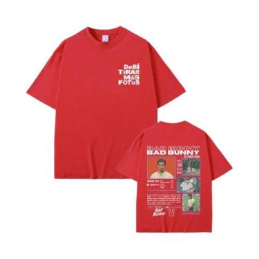 Imagem de Camiseta Gráfica Unissex Bad Bunny Hip Hop Estampa Fashion DeBi TiRAR 