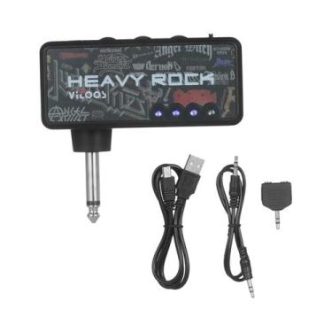 Imagem de VITOOS Plugue de guitarra elétrica Mini amplificador de fone de ouvido