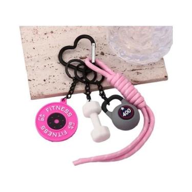 Imagem de Chaveiro Mini Haltere 3D Para Mulheres, Pingente De Bolsa De Fitness, 