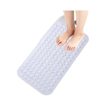 Imagem de Tapete De Banho Antiderrapante Em PVC 15x27.6in Com Ventosas E Furos D