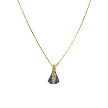 Imagem de Colar Gargantilha Feminina Folheada Ouro Nossa Senhora