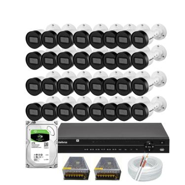 Imagem de Kit Intelbras 32 câmeras Vhd 1130 30m Dvr MHDX 1232 Hd 3tb