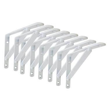 Imagem de Kit 8 Suporte De Prateleira Cantoneira Mão Francesa 20Cm