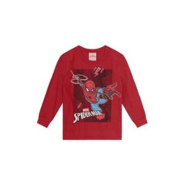 Imagem de Camiseta infantil menino do Homem-Aranha brilha no escuro Brandili-Masculino