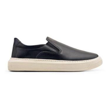 Imagem de Tênis Slip On Iate Masculino Casual de Couro Fortis Conforto Sem Cadarço Lançamento-Masculino
