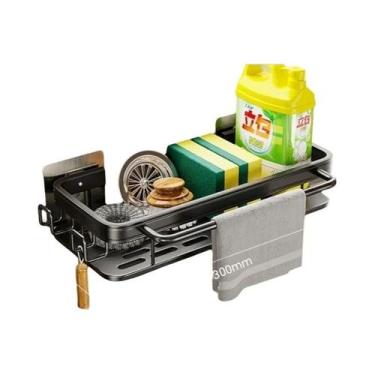 Imagem de Prateleira De Cozinha Multifuncional De Parede Sem Furos, Suporte Para