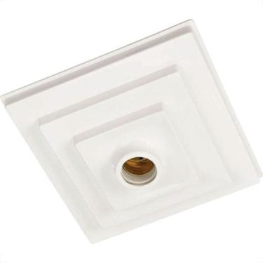 Imagem de Plafonier Pvc Pavilonis Quadrado Branco Soquete Porcelana E27 859001/2