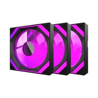 Imagem de Ventilador De Gabinete RGB 120mm Aigo AIR12 4pin PWM 3pin5v Unlimited 