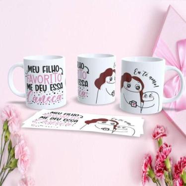 Imagem de Caneca Dia das Mães Flork 325ML Estampa 21 em Porcelana Branco Outras 