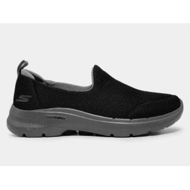 Imagem de Tênis Skechers Go Walk 6 894337 Slip on Masculino, 41, Preto