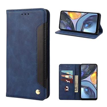 Imagem de For Motorola Moto G22 Skin Feel Splicing Leather Phone Case