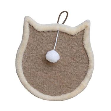 Imagem de Almofada para Arranhar para Gatos Poste para Arranhar para Gatos Sisal Acessórios para Arranhadores para Gatos Resistente Ao Desgaste Mat Ball Toy, cabeça de gato