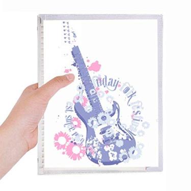 Imagem de Caderno de violão com estampa de música fresca ilustrado com folhas soltas e diário recarregável