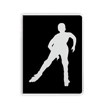Imagem de Caderno de inverno esportivo com silhueta preta, capa de goma Diário capa macia