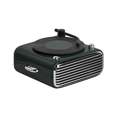 Imagem de Toca-discos de Vinil Sem Fio Alto-falante Retrô Áudio Estéreo Mini Tvictrola Leitor de Música Portátil para Gravação Som Surround Gramofone TF Card Play,Black,130 * 118 * 60CM