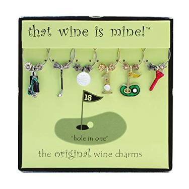 Imagem de Wine Things Hole In One, pingentes de vinho pintados, cabe perfeitamente em torno da haste, multicolorido