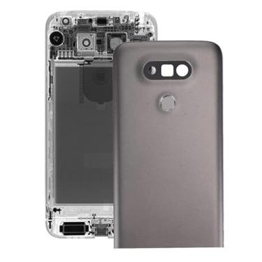 Imagem de Peças de reparo de celulares Tampa traseira de metal com lente da câmera traseira e botão de impressão digital para LG G5